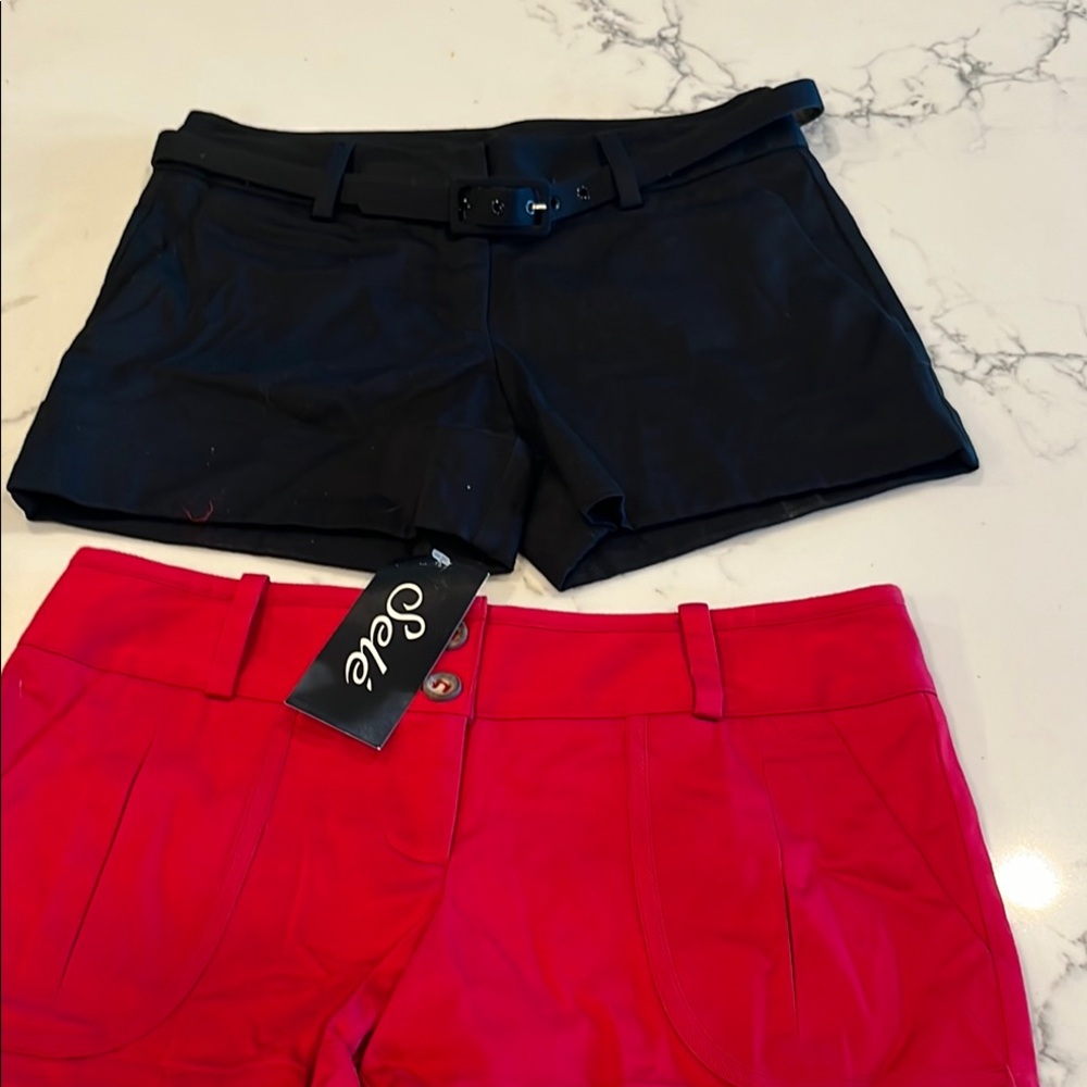 Sele pair Women's Black and Red Shorts Set